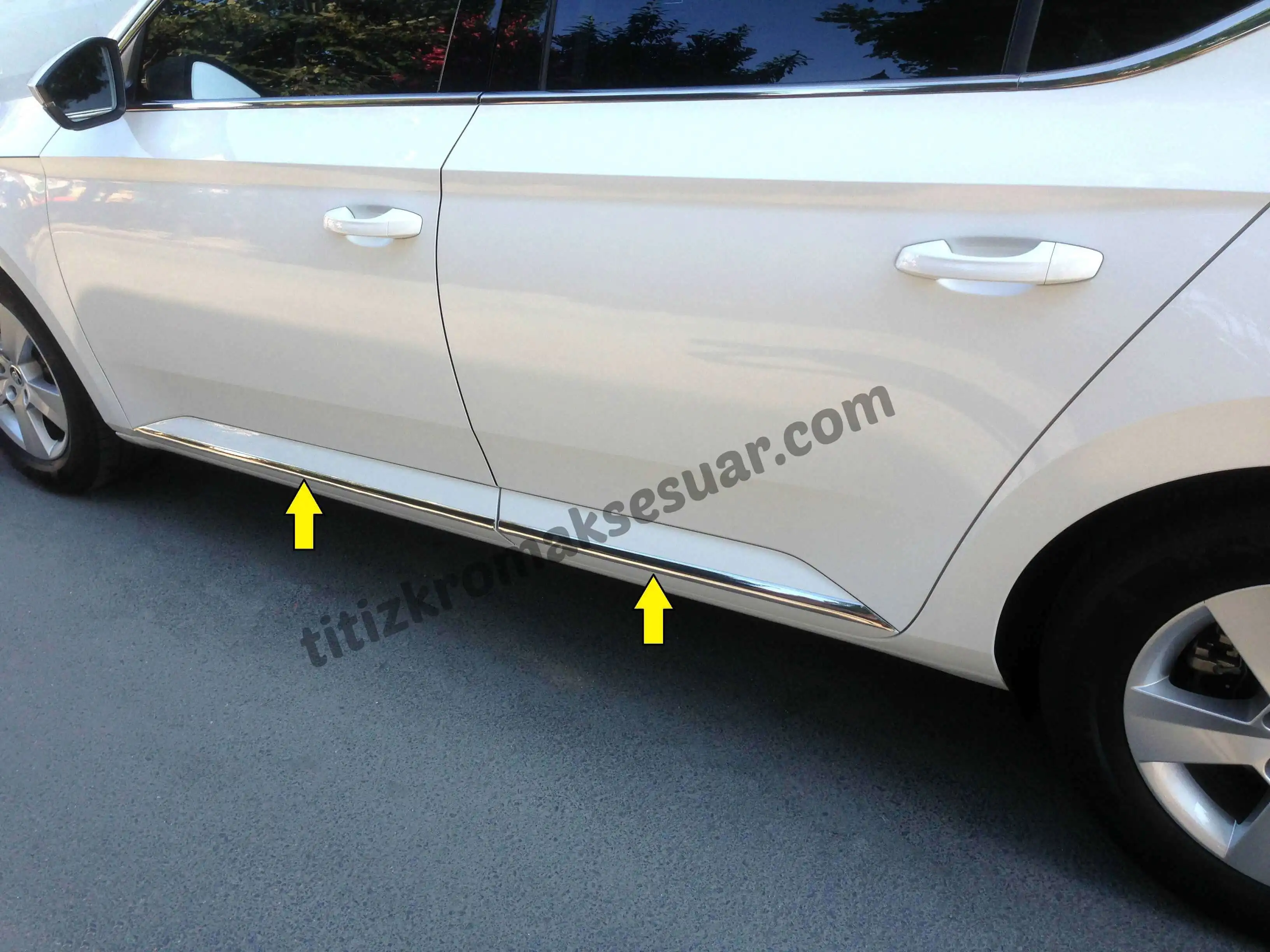 

For Skoda SuperB Chrome Door Side Streamer 2015 2016 2017 2018 2019 2020 and 4 Pieces Car Accessories Special Chrome Accessory