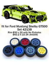  4Pcs/lot High-Tech Tire Wheel Cross Hole Compatible with 44309 56145 MOC Parts Toys for Children DIY MOC Car Truck Accessory 