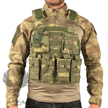 

Durable Original Cordura Fabric Tactical Vest Molle Body armor Hunting plate Carrier Airsoft 094K M4 Pouch Combat Gear Multicam