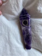 Pipa para fumar de cuarzo Natural, varilla de punto de amatista de sueño, tratamiento de GEMA con filtro de Metal, precio al por mayor, 1 ud.