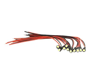 

LEDLUX PL2435R 10 pieces Micro Mini Led lamp with 24V Smd 3528 red color wire lights for outfitting truck boat