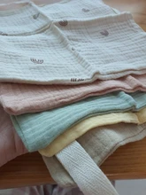 5 uds Toalla de Cara de Bebé de tela de toalla de baño del bebé del pañuelo de algodón Burp paño suave y absorbente gasa jardín paño o 1 Uds