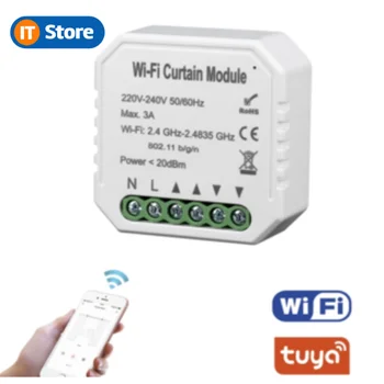 

IT-STORE Tuya Smart Life WiFi Curtain Switch Module for Roller Shutter Electric Motor Google Home Alexa Echo Smart Home