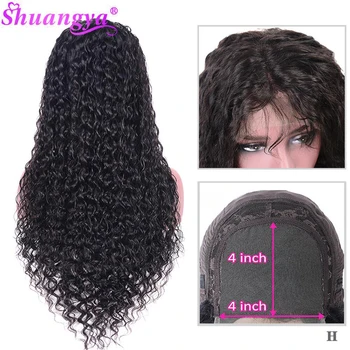 

5X5/ 4X4 Lace Closure Wig Water Wave Closure Wig Brazilian Human Hair Wig For Black Women Remy Lace Front Human Hair Wigs 28Inch