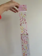 Mohamm-pegatinas de tira larga para fiesta de vacaciones, papel de álbum de recortes, suministros escolares creativos, 1 ud.