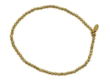 

Gold plated lapidated silver ball elastic bracelet
