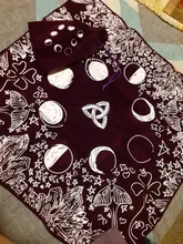 Mantel de Tarot de terciopelo con bolsa, adivinación de las fases de la Luna, paño de Altar para enamorados, envío directo