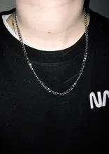 Cadena de cuerda de cubo a la moda para hombre, collar clásico de acero inoxidable, regalo de joyería, 2020