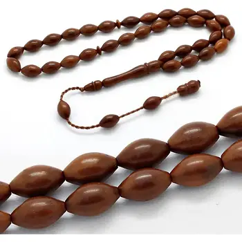 

Tespih 33 beads for muslims islam friendly natural Aged in olive oil hand made Muhammad in pray musluman