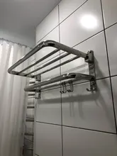 Towel-Holder Can-Be-Folded-Hanger Home-Accessories Stainless-Steel Bathroom Black Wall-Mounted