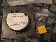 EsooLi-Interruptor táctil de cristal para la pared, inalámbrico, con control de voz, material retardante de fuego, compatible con app Tuya y Smart Life, apto para la Unión Europea y Reino Unido