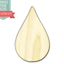 10pcsRaindrop вырезанные-на заказ Выберите свой размер-лазерная резка Деревянные Художественные товары для рукоделия Настенный декор свадебный детский DCS0234