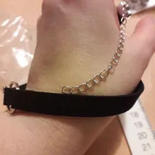 XIYANIKE-gargantilla de terciopelo negro para mujer, collar con cadena dorada, gargantilla de barra para mujer, collar para mujer, Gargantilla ras du cou N664