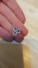 Joyería Vintage Triquetra Trinity collar de colgante de nudo collares y colgantes de Plata de Ley 925 para mujer (JewelOra NE101914)