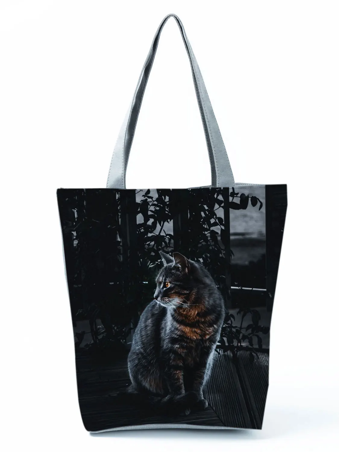 2022 Cool Fashion Handbag Female Cats Print 3D Tote Travel Women Shoulder Bag Foldable High Capacity Shopping Bag Custom Pattern 