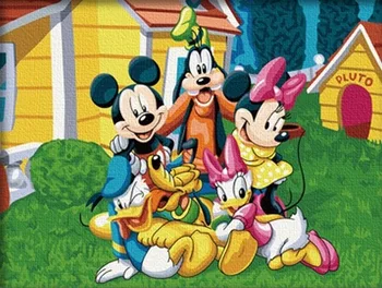 

Painting by Numbers Premium: Mickey and friends