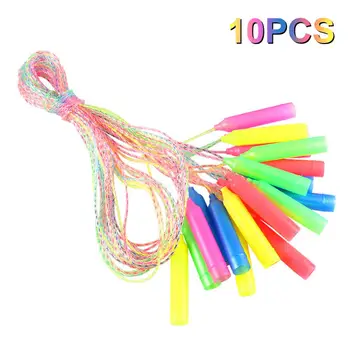 

10 pcs Portable Children's Skipping Rope Training Children's Soft PVC Skipping Rope is Fast Suitable for Home Fitness Sports