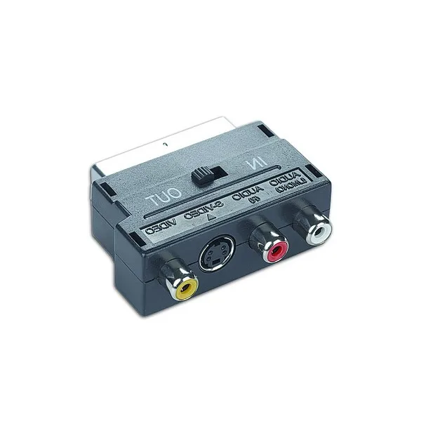 SCART К RCA/S-Video двунаправленный адаптер GEMBIRD CCV-4415 черный
