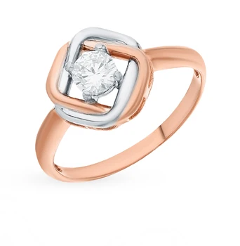 

Silver ring with cubic zirconia sunlight sample 925