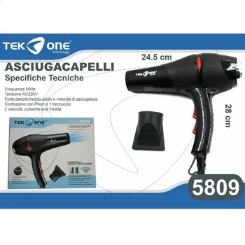 

HAIR DRYER HAIR DRYER TEKONE 5809 PROFESSIONAL 2 IN1 SPOUTS 2 SPEED 3000W