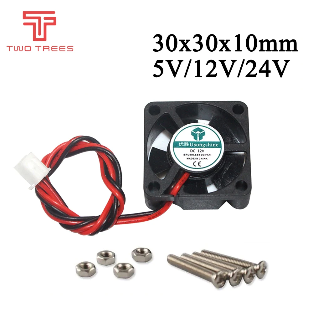 24В 3d принтер 30*30*10 вентилятор 3010 с 30 мм 30X30X10MM 2Pin DC кулер маленький охлаждающий для