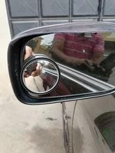 Uds espejo retrovisor para coche pequeño espejo redondo zona ciega asistencia espejo de coche 360 grados ajustable de vidrio espejo retrovisor