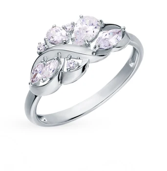 

Silver ring with cubic zirconia sunlight sample 925