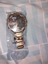 XFCS-reloj grande de acero dorado para hombre, de cuarzo, informal, con doble horario, Militar