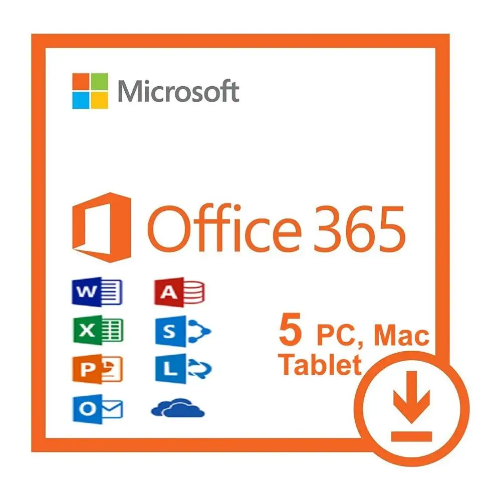 Microsoft Office 365 Pro Plus 2019 пожизненная учетная запись 5 шт./5 Mac и ТБ быстрая Доставка pro