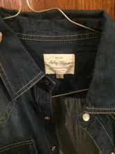 Schinteon fina-Camisa vaquera de manga larga para hombre, 100% suave de algodón con dos bolsillos, ligera, elástica, vaquera, 4XL, primavera y otoño