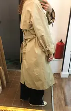 Marca del Reino Unido 2021 nueva moda Otoño/otoño Casual doble botonadura Simple clásico Trench largo con cinturón mujer Chic chaqueta