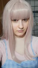 Chika Wig Fujiwara Ebingoo Kaguya-Sama Pink Natural Women Long-Light Wave Girls Synthetic