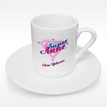 

Personalized Super Mom Design Turkish coffee Cup-2