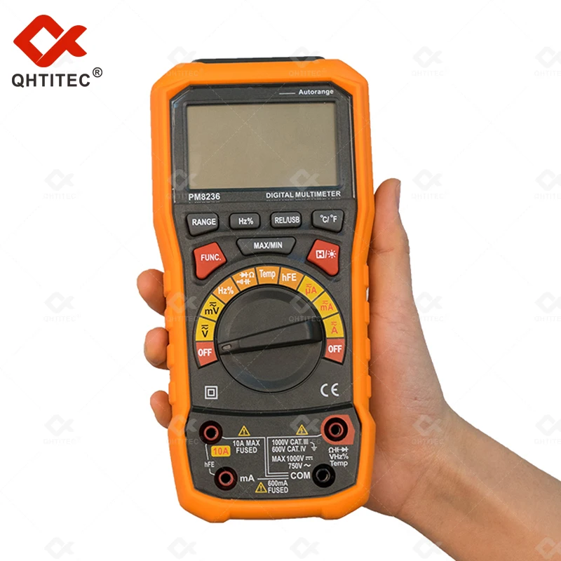 ProfessionalDigitalMultimeterAutoRange6000countsUSBTesterPolymeterAmmeterVoltmeter3