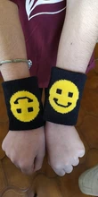 2 unids/par adultos niños deportes pulsera Sweatband Hip-Hop cartas rayas de colores bailando muñeca apoyo secreto guardias