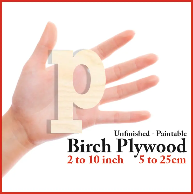 Hobbyist Great For Crafting Lowercase Letter P Wooden Laser Cut Out Shape D I Y Projects Paper Party Kids Craft Supplies Tools Kromasol Com