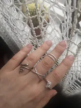 Anillos Vintage bohemios para mujer, de Plata de Ley 925, joyería de boda, Anillos antiguos ajustables, Anillos