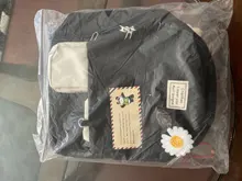 Mochila de Nylon estilo Harajuku para mujer, morral escolar con diseño de flores para estudiantes universitarios, a la moda