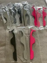 1 Uds pinzas para pestañas falsas, aplicador de pestañas postizas, rizador de extensiones de pestañas, pinza auxiliar, pinzas de maquillaje
