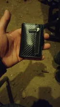 Tarjetero de Metal RFID con botón para hombre, Cartera de fibra de carbono con protección, delgada, antirrobo, 2021