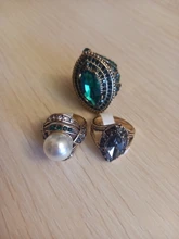 Kinel de lujo anillo para las mujeres aspecto Vintage AAA verde de cristal de la joyería de Boho de Color oro encanto étnico anillo de boda