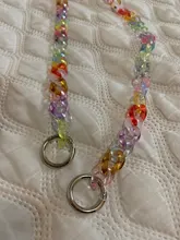 Correa de hombro acrílica con asa desmontable para mujer, correa de resina para bolso de mano, accesorios para bolso, 70cm