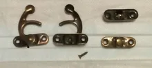10 Uds. De cierre de Metal con gancho, cerrojo decorativo con tornillos, accesorios de hebilla con tornillos, pequeños y antiguos para mejorar el hogar