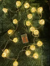 Garlands Lamp Light-String Battery-Powered Christmas-Decorations Home-Fairy-Lights Twinkle
