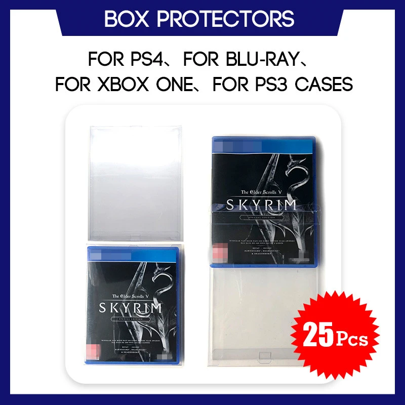 Funda de caja para PS4 para Blu ray para One, juego PS3, de plástico transparente personalizada, 25 uds.|Estuches| - AliExpress