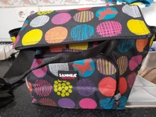 Bolsa de almuerzo Oxford de doble nevera en capas, bolso de almuerzo térmico con aislamiento impreso, bolsa de hombro portátil, bolsa de caja de Almuerzo