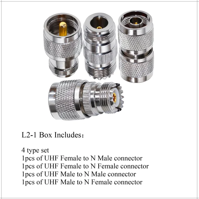 2 Adattatori Connettore N Femmina-Femmina 50 Ohm - Per Cavo Coassiale Antenna WiFi, CB Radio