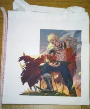 Boku No Anime mi héroe Academia Bakugou Katsuki gráfico de impresión de dibujos animados de bolsas de compras de las niñas de moda Casual paquete bolso de mano