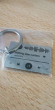 Keychain Engrave Christmas-Gift Personalised Custom Music-Player Code Wedding-Anniversary