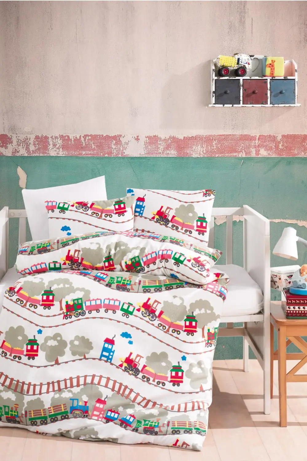 train crib bedding